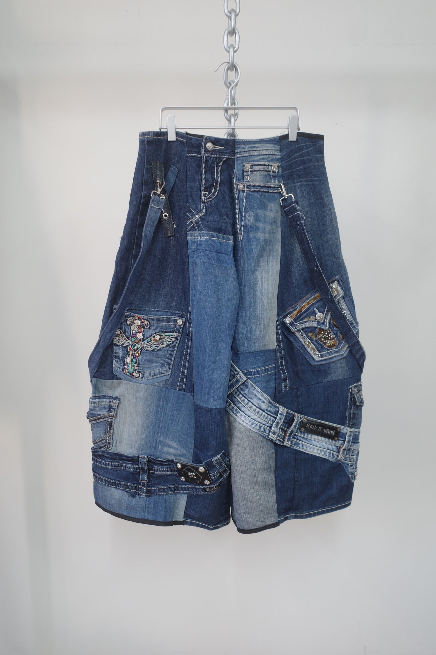 Wide Legged Patched Pants(W32-L) / DWL3