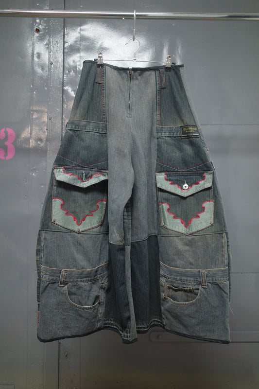 Wide Legged Patched Pants(W32-L) / DWL7