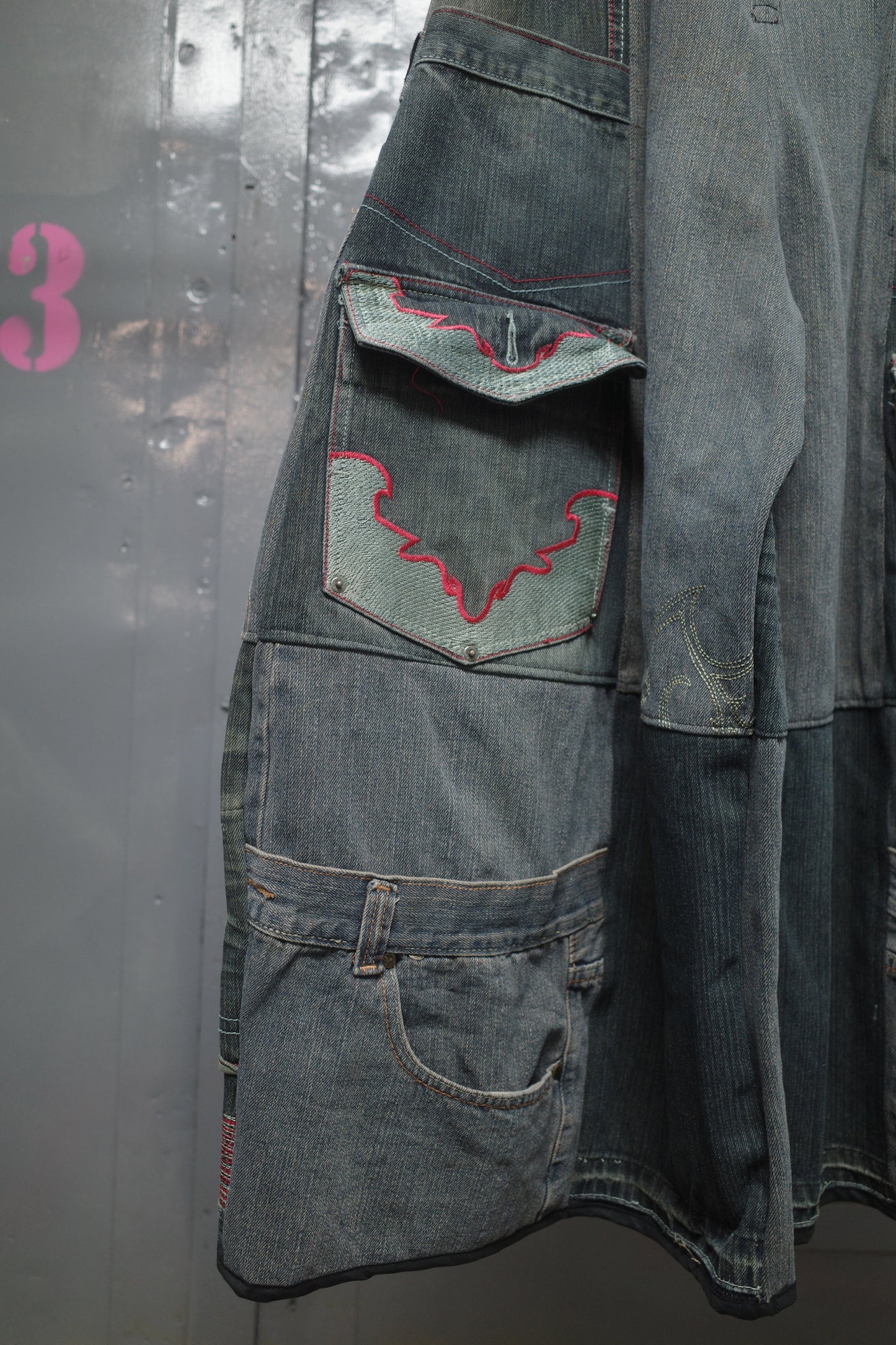 Wide Legged Patched Pants(W32-L) / DWL7