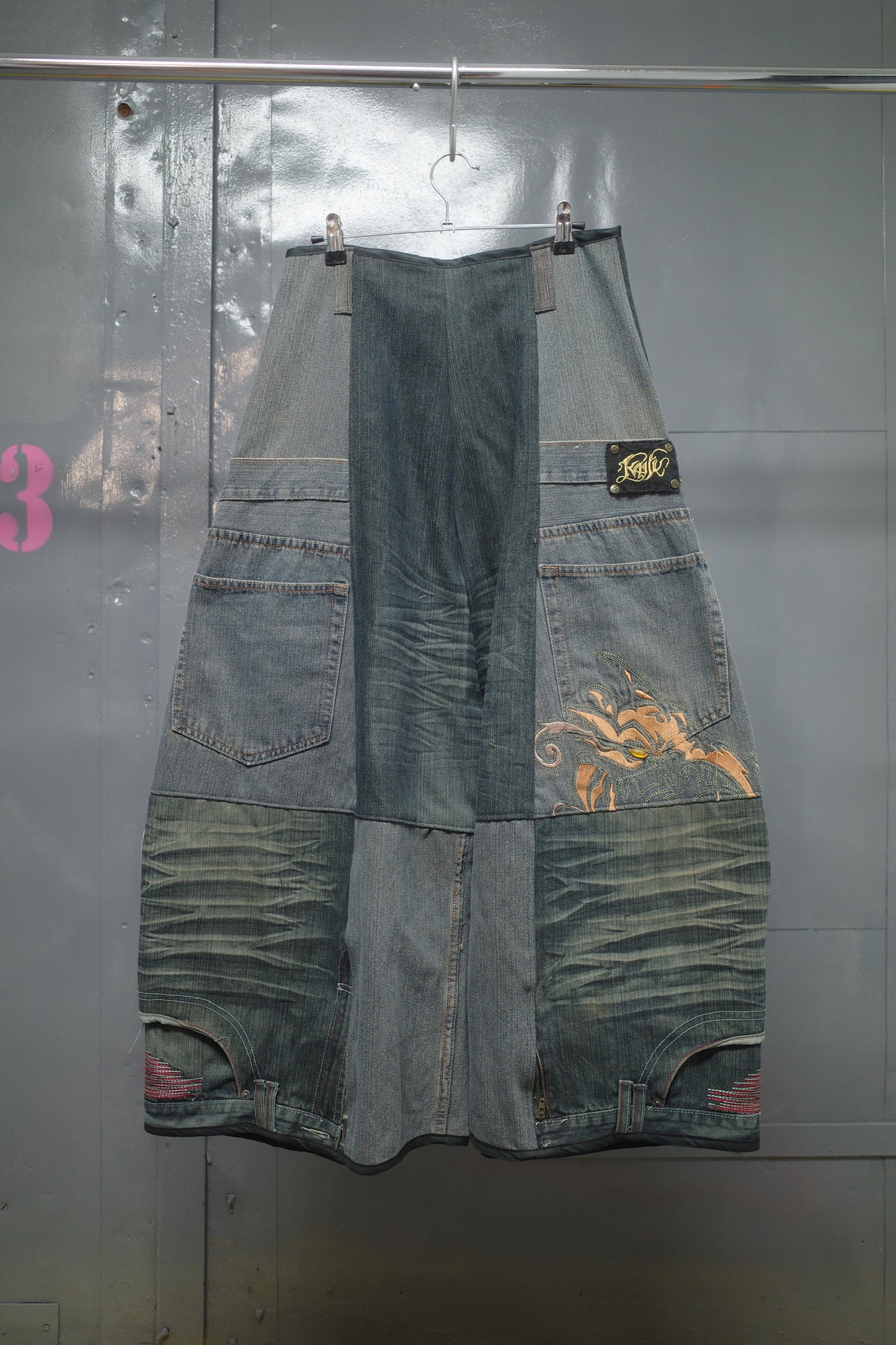 Wide Legged Patched Pants(W32-L) / DWL7